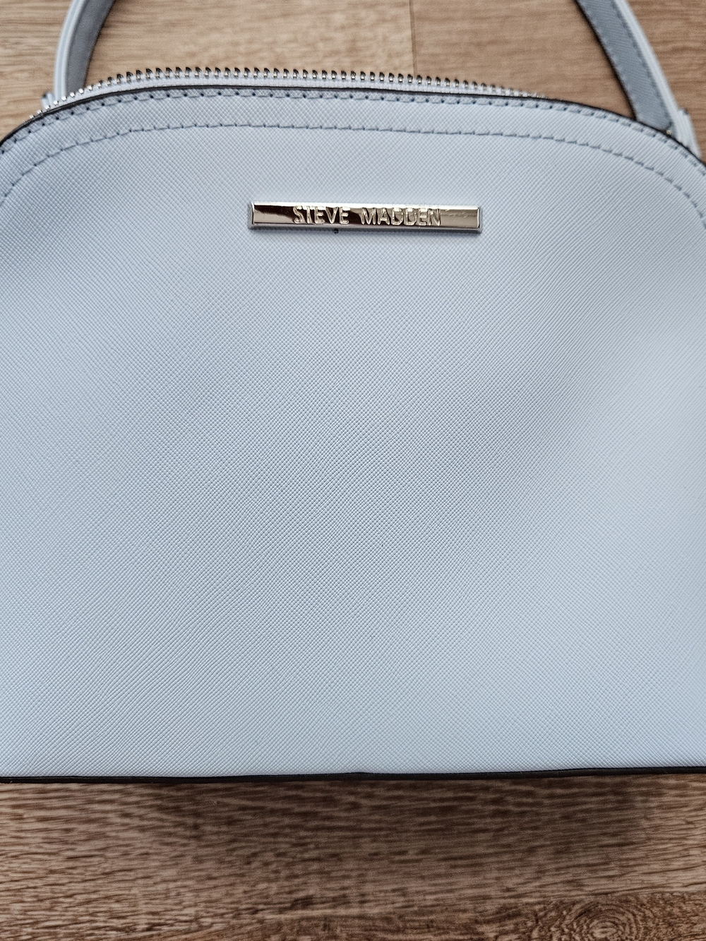 Steve Madden Light Blue Crossbody Bag with Silver Chain - Picture 8 of 8